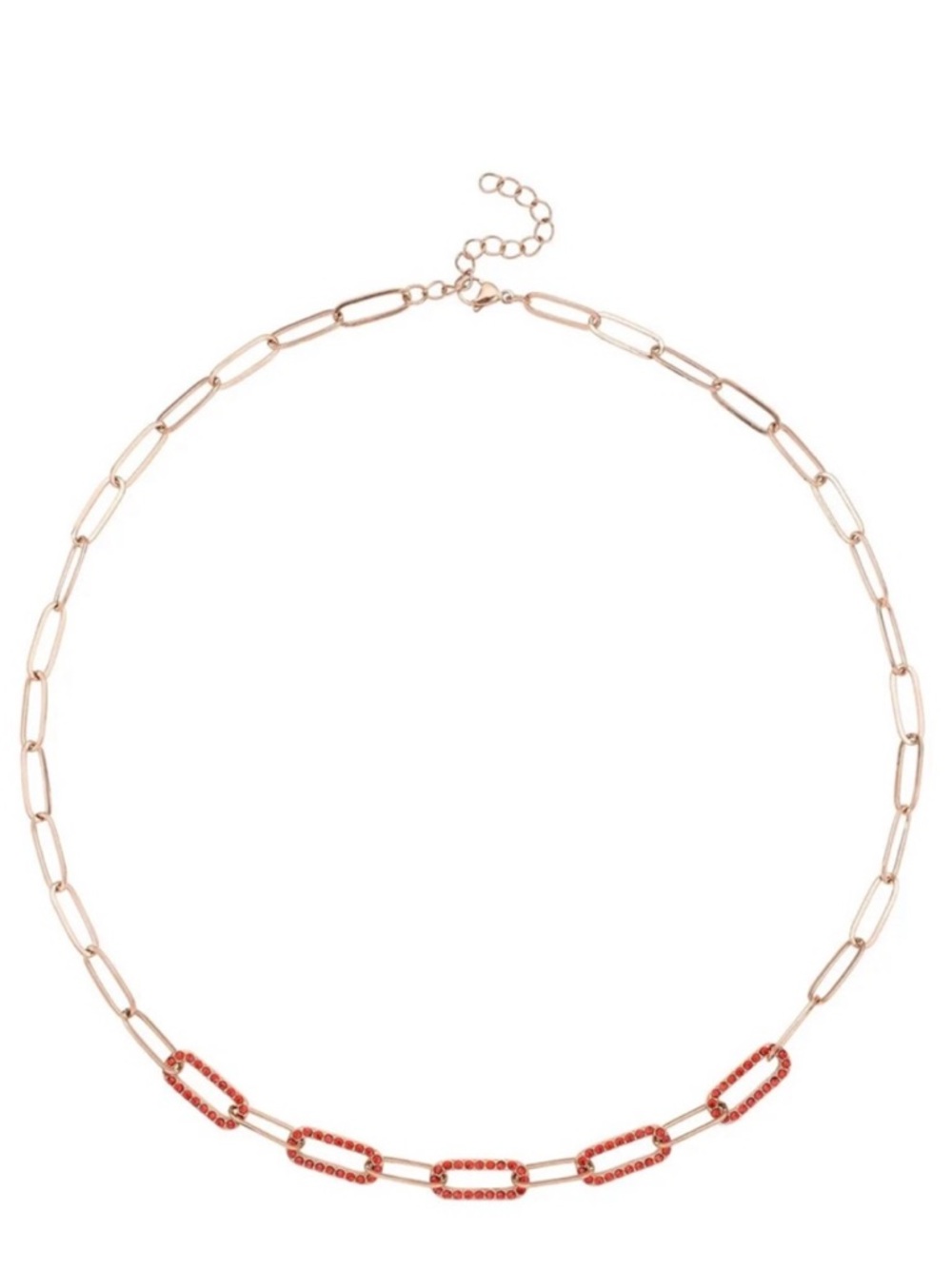 ION Plated Rose Gold over Stainless Steel Necklace